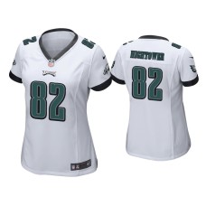 Women's Philadelphia Eagles #82 John Hightower White Game Jersey