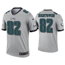 Men's Philadelphia Eagles #82 John Hightower Silver Inverted Legend Jersey