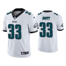 Men's Philadelphia Eagles #33 Josiah Scott Vapor Limited White Jersey