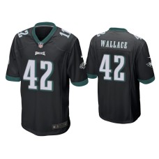 Men's Philadelphia Eagles #42 K'Von Wallace Black Game Jersey