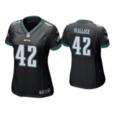 Women's Philadelphia Eagles #42 K'Von Wallace Black Game Jersey