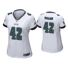 Women's Philadelphia Eagles #42 K'Von Wallace White Game Jersey