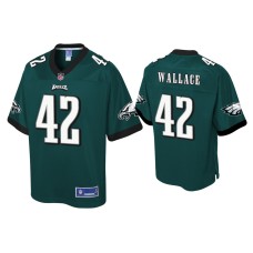 Men's Philadelphia Eagles #42 K'Von Wallace Green Pro Line Jersey