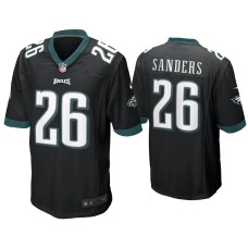 Men's Philadelphia Eagles #26 Miles Sanders Black Game Jersey