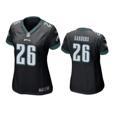 Men's Philadelphia Eagles #26 Miles Sanders Black NFL Draft Game Jersey