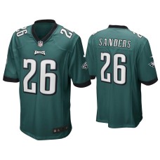 Men's Philadelphia Eagles #26 Miles Sanders Green Game Jersey