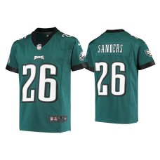 Youth Philadelphia Eagles #26 Miles Sanders Midnight Green Game Jersey