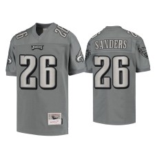 Men's Philadelphia Eagles #26 Miles Sanders Charcoal 2004 Metal Replica Jersey