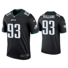 Men's Philadelphia Eagles #93 Color Rush Legend Milton Williams Black Jersey