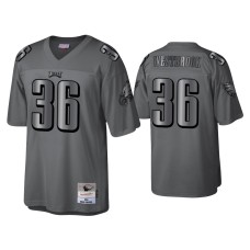 Men's Philadelphia Eagles #36 Brian Westbrook Charcoal 2004 Throwback Metal Legacy Jersey