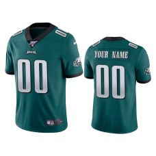 Men's Philadelphia Eagles #00 100th Season Custom Midnight Green Vapor Limited Jersey