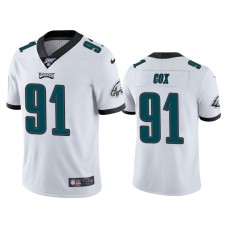 Men's Philadelphia Eagles #91 Fletcher Cox 100th Season White Vapor Limited Jersey