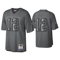 Men's Philadelphia Eagles #12 Randall Cunningham Charcoal 1990 Metal Legacy Retired Player Jersey