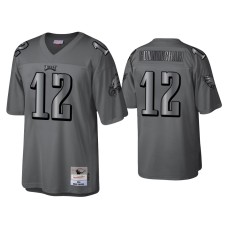 Men's Philadelphia Eagles #12 Randall Cunningham Charcoal 2004 Throwback Metal Legacy Jersey