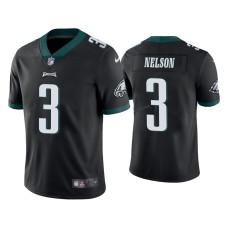 Men's Philadelphia Eagles #3 Steven Nelson Vapor Limited Black Jersey