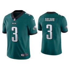 Men's Philadelphia Eagles #3 Steven Nelson Vapor Limited Green Jersey