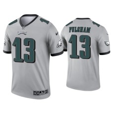 Men's Philadelphia Eagles #13 Travis Fulgham Silver Inverted Legend Jersey