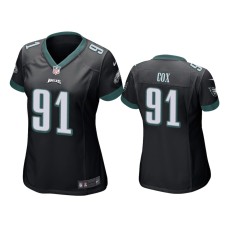 Women's Philadelphia Eagles #91 Black Fletcher Cox Nike Game Jersey