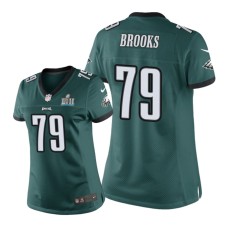 Women's Philadelphia Eagles #79 Green Brandon Brooks Nike Super Bowl LII Champions Game Jersey