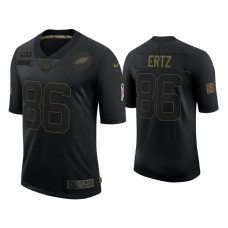 Men's Philadelphia Eagles #86 Zach Ertz Black 2020 Salute to Service Limited Jersey