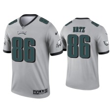 Men's Philadelphia Eagles #86 Zach Ertz Silver Inverted Legend Jersey