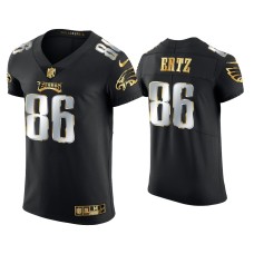 Men's Philadelphia Eagles #86 Zach Ertz Black Golden Edition Elite Jersey