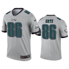 Men's Philadelphia Eagles #86 Zach Ertz Silver Inverted Legend Jersey