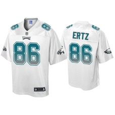 Men's Philadelphia Eagles #86 Zach Ertz White Fade Fashion Authentic Jersey