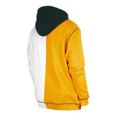 Green Bay Packers New Era Third Down Split Raglan Pullover Hoodie - Gold/White