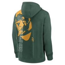 Green Bay Packers Nike Throwback Layered Logo Statement Pullover Hoodie - Green