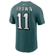 A.J. Brown Philadelphia Eagles Nike Player Name & Number T-Shirt - Midnight Green