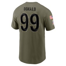 Aaron Donald Los Angeles Rams Nike 2022 Salute To Service Name & Number T-Shirt - Olive