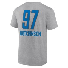 Aidan Hutchinson Detroit Lions Team Wordmark Player Name & Number T-Shirt - Heather Gray