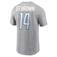 Amon-Ra St. Brown Detroit Lions Nike  Player Name & Number T-Shirt -  Gray