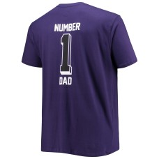 Baltimore Ravens Big & Tall #1 Dad 2-Hit T-Shirt - Purple