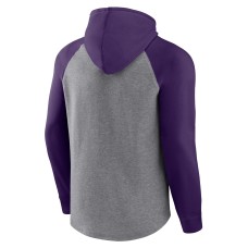 Baltimore Ravens Favorite Arch Raglan Pullover Hoodie - Heather Gray