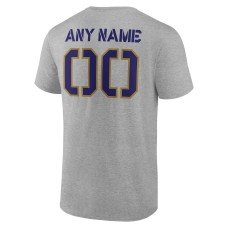 Baltimore Ravens Personalized Name & Number Evanston Stencil T-Shirt - Heather Gray