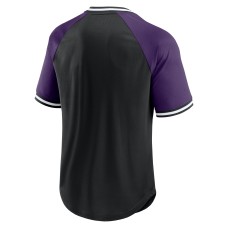 Baltimore Ravens Second Wind Raglan V-Neck T-Shirt - Black/Purple