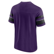 Baltimore Ravens Textured Hashmark V-Neck T-Shirt - Purple