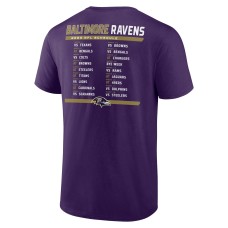 Baltimore Ravens Two-Pack 2023 Schedule T-Shirt Combo Set - Purple/White