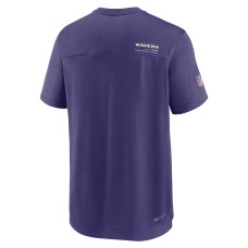 Baltimore Ravens Nike Sideline Coach Chevron Lock Up Logo V-Neck Performance T-Shirt - Purple