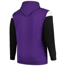 Baltimore Ravens Profile Big & Tall Trench Battle Pullover Hoodie - Purple