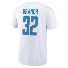 Brian Branch Detroit Lions Icon Player Name & Number T-Shirt - White