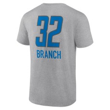 Brian Branch Detroit Lions Team Wordmark Player Name & Number T-Shirt - Heather Gray