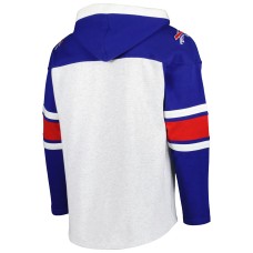 Buffalo Bills '47 Gridiron Lace-Up Pullover Hoodie - Heather Gray