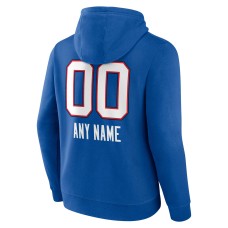 Buffalo Bills Personalized Name & Number Team Wordmark Pullover Hoodie - Royal