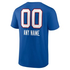 Buffalo Bills Personalized Name & Number Team Wordmark T-Shirt - Royal