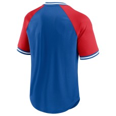 Buffalo Bills Second Wind Raglan V-Neck T-Shirt - Royal/Red