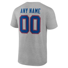 Buffalo Bills Team Authentic Custom T-Shirt - Heathered Gray