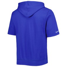 Buffalo Bills Mitchell & Ness Washed Short Sleeve Pullover Hoodie - Royal